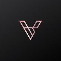 v lusso minimalista logo design vettore