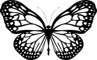 digitale disegno di un' farfalla con nero Ali vettore