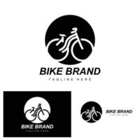 bicicletta logo, veicolo vettore, bicicletta silhouette icona, semplice design ispirazione vettore