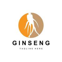 ginseng logo, erbaceo pianta vettore, naturale erbaceo medicinale, ginseng erbaceo bevanda icona vettore