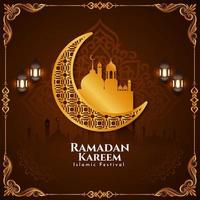 Ramadan kareem islamico Festival celebrazione decorativo sfondo vettore