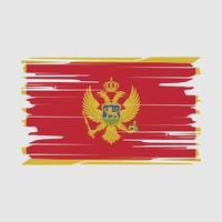 montenegro bandiera spazzola vettore