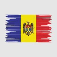 pennello bandiera moldova vettore