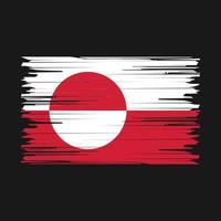 pennello bandiera della Groenlandia vettore