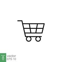 shopping carrello icona. semplice linea stile per ragnatela modello e app. negozio, cestino, Borsa, negozio, in linea, Acquista, acquistare, Al dettaglio, vettore illustrazione design su bianca sfondo. eps 10.