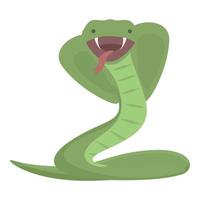 arrabbiato serpente icona cartone animato vettore. re cobra vettore