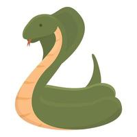 verde re cobra icona cartone animato vettore. serpente testa vettore