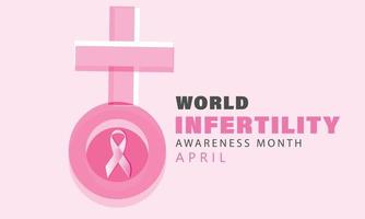 aprile è mondo infertilità consapevolezza mese. modello per sfondo, striscione, carta, manifesto vettore