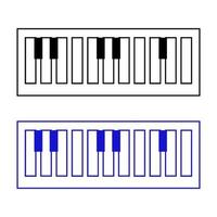 pianoforte impostato su sfondo bianco vettore