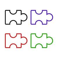 set di puzzle su sfondo bianco vettore