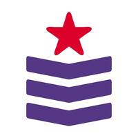 distintivo icona solido rosso viola stile militare illustrazione vettore esercito elemento e simbolo Perfetto.