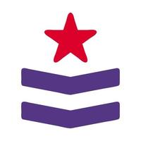 distintivo icona solido rosso viola stile militare illustrazione vettore esercito elemento e simbolo Perfetto.