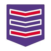 distintivo icona solido rosso viola stile militare illustrazione vettore esercito elemento e simbolo Perfetto.