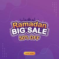 Ramadan vendita promozione bandiera modello vettore