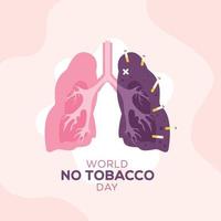 mondo no tabacco giorno. creativo design idea per manifesto, bandiera vettore illustrazione