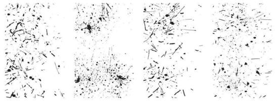 impostato di nero e bianca afflitto trame. grunge sfondi e sovrapposizioni. eps 10. vettore