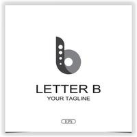 lettera B d'oro rapporto logo premio elegante modello vettore eps 10