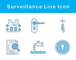 sorveglianza vettore icona impostato