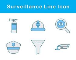 sorveglianza vettore icona impostato