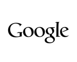 Google logo simbolo nero design vettore illustrazione