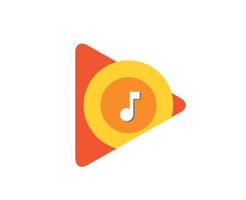 Google giocare musica logo simbolo design mobile App vettore illustrazione