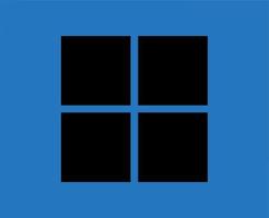 finestre marca logo simbolo nero design microsoft Software vettore illustrazione con blu sfondo