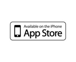 App memorizzare logo icona simbolo nero design Software Mela Telefono mobile vettore illustrazione