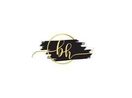 iniziale bh logo lettera, lusso bh firma logo lettera vettore
