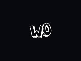 unico wo logo icona, creativo wo colorato lettera logo vettore