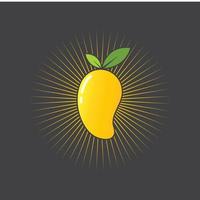 Mango frutta vettore illustrazione logo