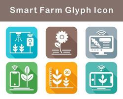 inteligente azienda agricola vettore icona impostato