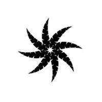 nero silhouette di un' stella su un' bianca sfondo. vettore illustrazione