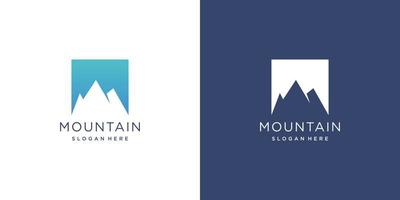 montagna logo design con creativo moderno concetto idea vettore