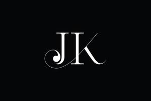 jk quest'ultimo logo, jk legatura logo vettore