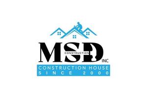 msd logo, costruzione logo design concetto vettore