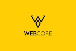 webcore sito web ang grafica design azienda logo vettore