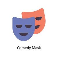 commedia maschera vettore piatto icone. semplice azione illustrazione azione illustrazione