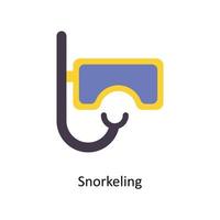 lo snorkeling vettore piatto icone. semplice azione illustrazione azione illustrazione