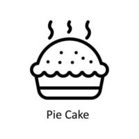 torta torta vettore schema icone. semplice azione illustrazione azione