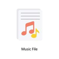 musica file vettore piatto icone. semplice azione illustrazione azione illustrazione