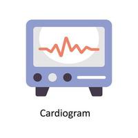 cardiogramma vettore piatto icone. semplice azione illustrazione azione