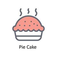 torta torta vettore riempire schema icone. semplice azione illustrazione azione