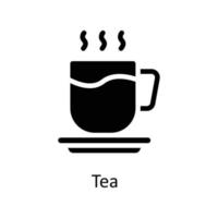 tè vettore solido icone. semplice azione illustrazione azione