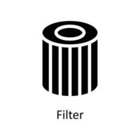 filtro vettore solido icone. semplice azione illustrazione azione