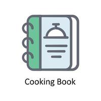 cucinando libro vettore riempire schema icone. semplice azione illustrazione azione