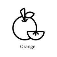 arancia vettore schema icone. semplice azione illustrazione azione