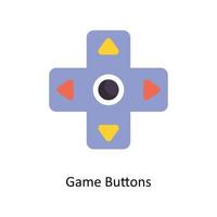 gioco pulsanti vettore piatto icone. semplice azione illustrazione azione illustrazione