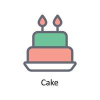 torta vettore riempire schema icone. semplice azione illustrazione azione