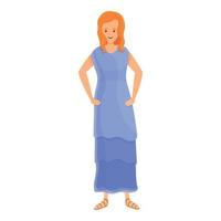 antico Grecia donna icona cartone animato vettore. cultura storia vettore