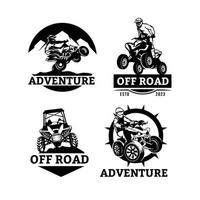 atv estremo fuori strada avventura sport logo design clipart. vettore